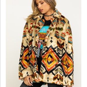 Free people Carmella Fur coat jacket NWT RARE